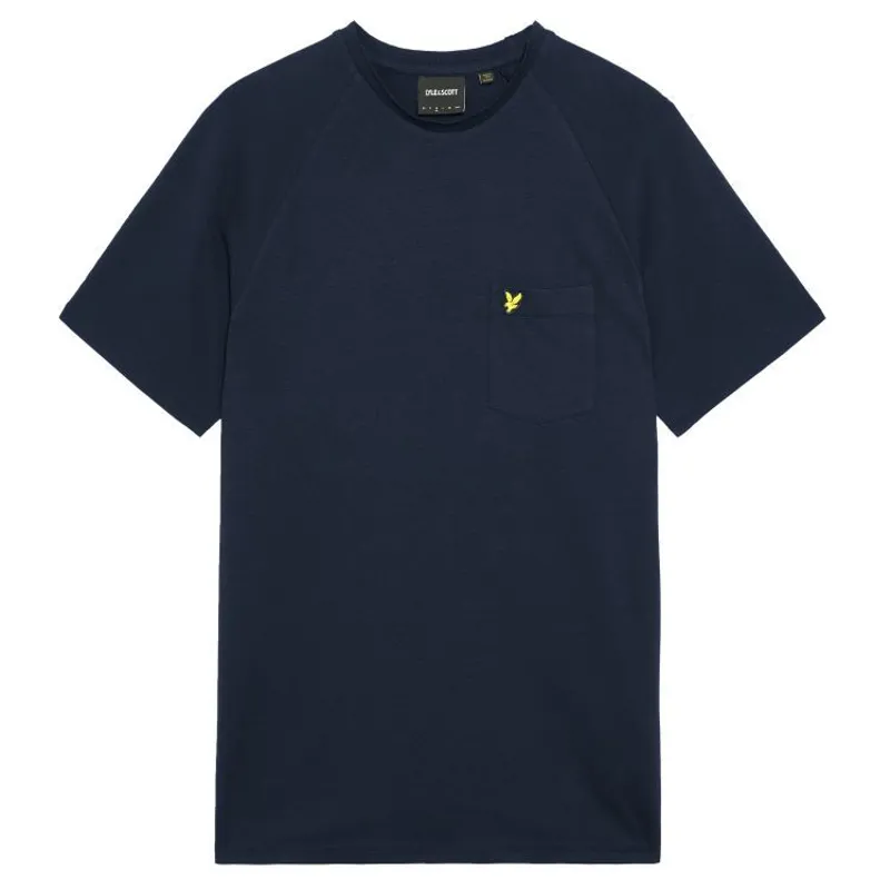 Lyle and Scott Linen Blend Raglan T-Shirt - Dark Navy
