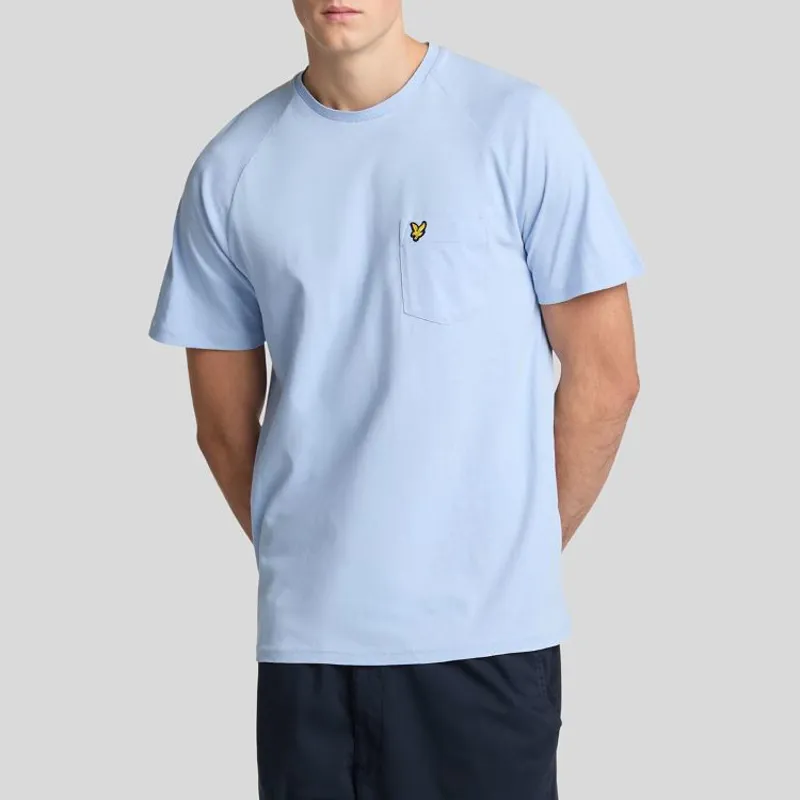 Lyle and Scott Linen Blend Raglan T-Shirt - Light Blue-1