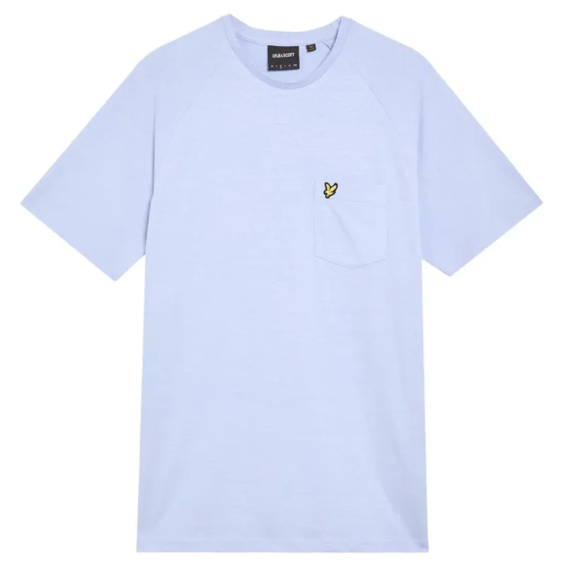 Lyle and Scott Linen Blend Raglan T-Shirt - Light Blue