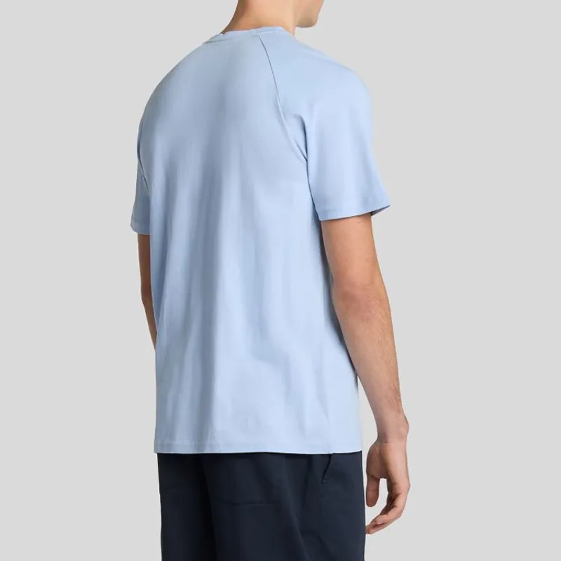 Lyle and Scott Linen Blend Raglan T-Shirt - Light Blue-3