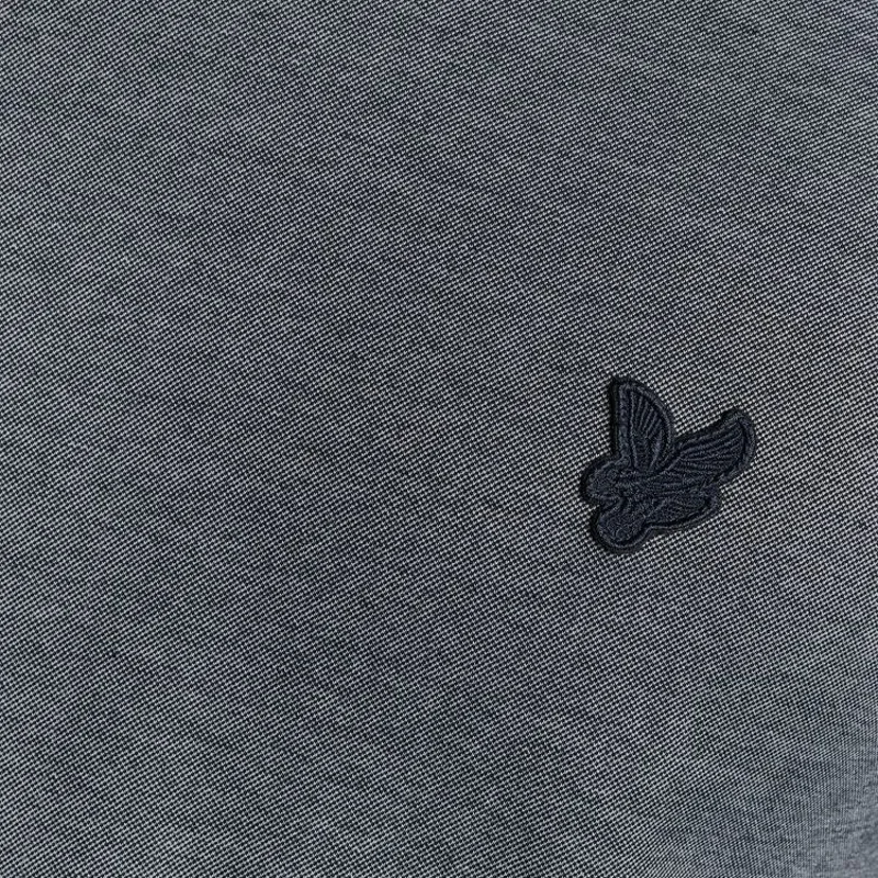 Lyle and Scott Pique Interlock T-Shirt - Chambray Blue-5