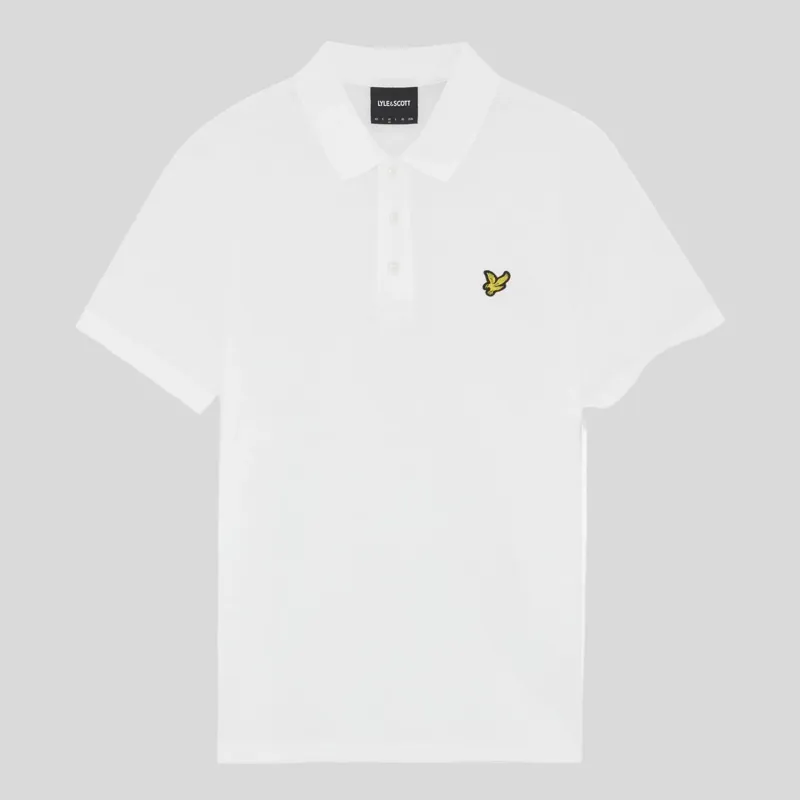 Lyle and Scott Popcorn Jacquard Polo Shirt - White