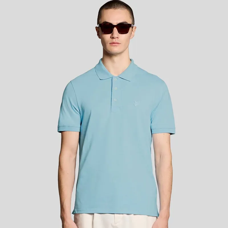 Lyle and Scott Superfine Polo Shirt - Airy Blue-1