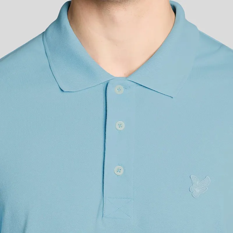 Lyle and Scott Superfine Polo Shirt - Airy Blue-2