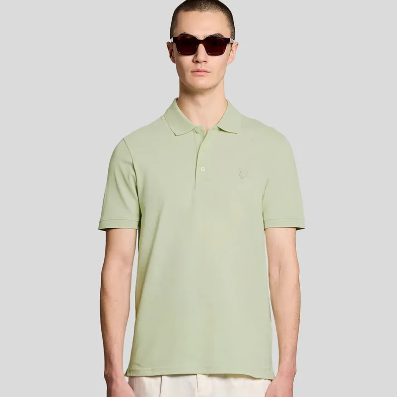 Lyle and Scott Superfine Polo Shirt - Tender Greens-2