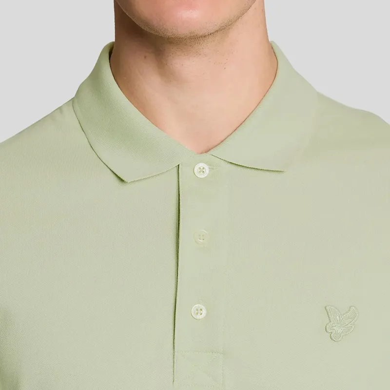 Lyle and Scott Superfine Polo Shirt - Tender Greens-3