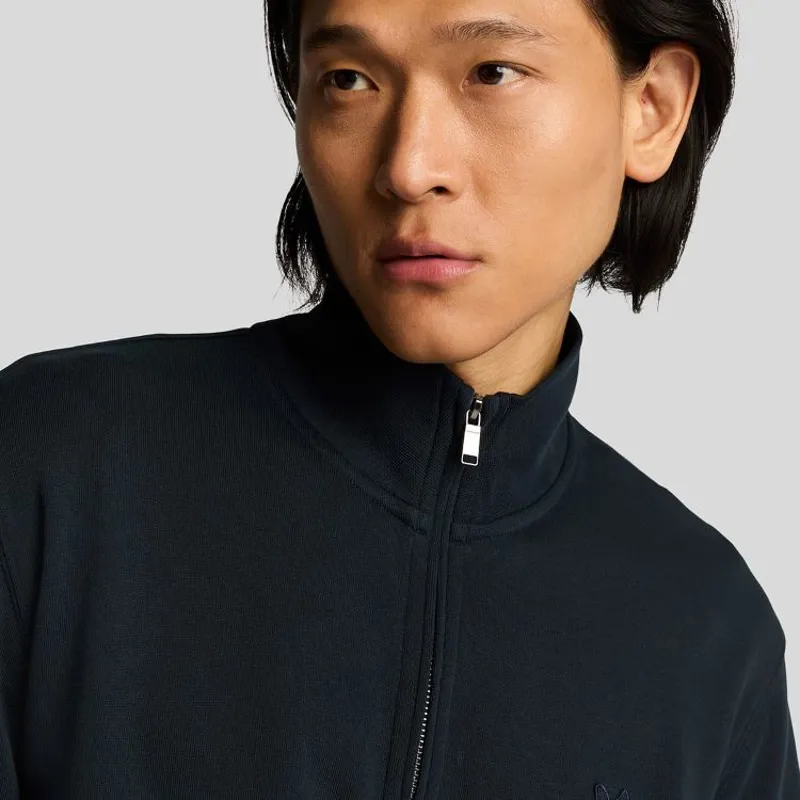 Lyle and Scott Superfine Quarter Zip Sweatshirt - Dark Navy-4
