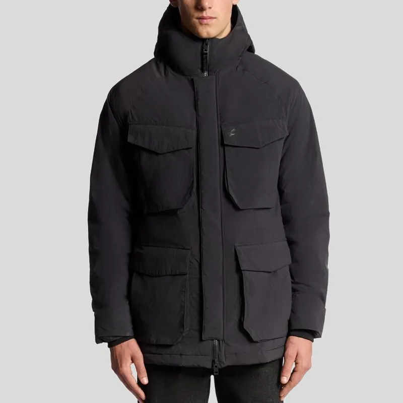 Lyle and Scott Tactical Wadded Parka - Black Ice-1