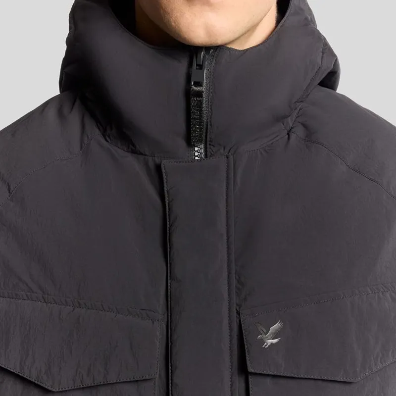Lyle and Scott Tactical Wadded Parka - Black Ice-3