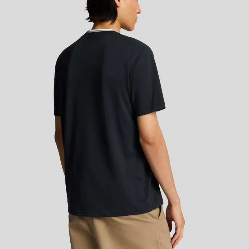 Lyle and Scott Tipped Superfine T-Shirt - Dark Navy-3