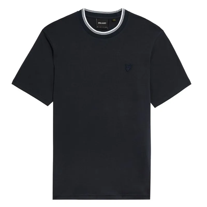 Lyle and Scott Tipped Superfine T-Shirt - Dark Navy