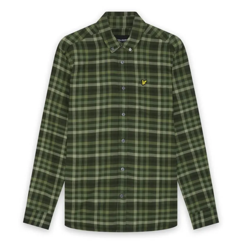 Lyle and Scott Tonal Check Shirt - Deep Depths
