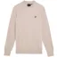 Lyle and Scott Tonal Eagle Lambswool Crew Neck Jumper - Cinder