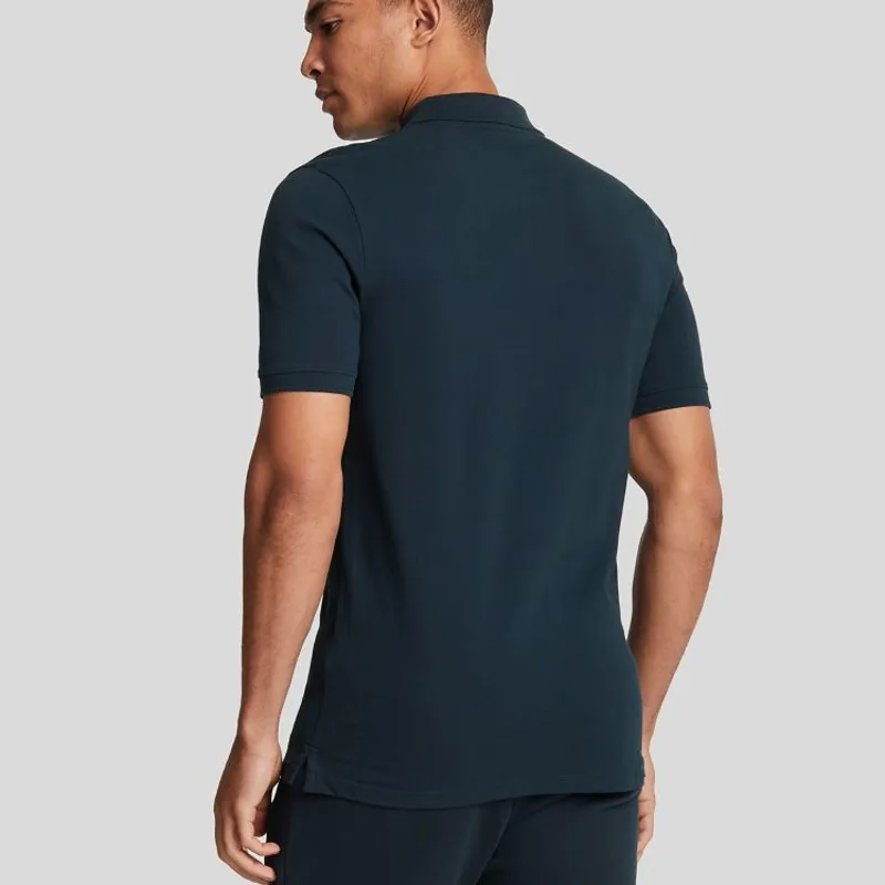 Lyle and Scott Tonal Eagle Polo Shirt - Dark Navy-3