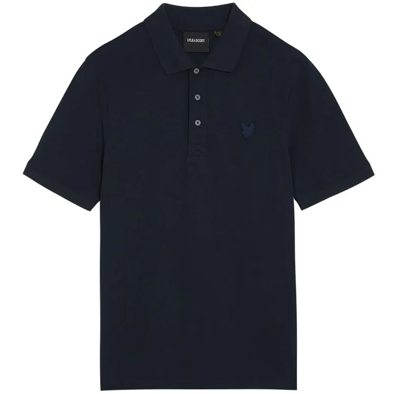Lyle and Scott Tonal Eagle Polo Shirt - Dark Navy