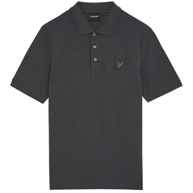 Lyle and Scott Tonal Eagle Polo Shirt - Gunmetal