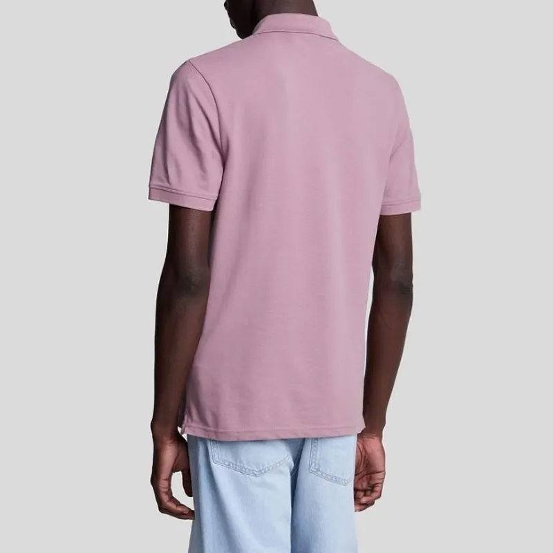 Lyle and Scott Tonal Eagle Polo Shirt - Mountain Thistle-2
