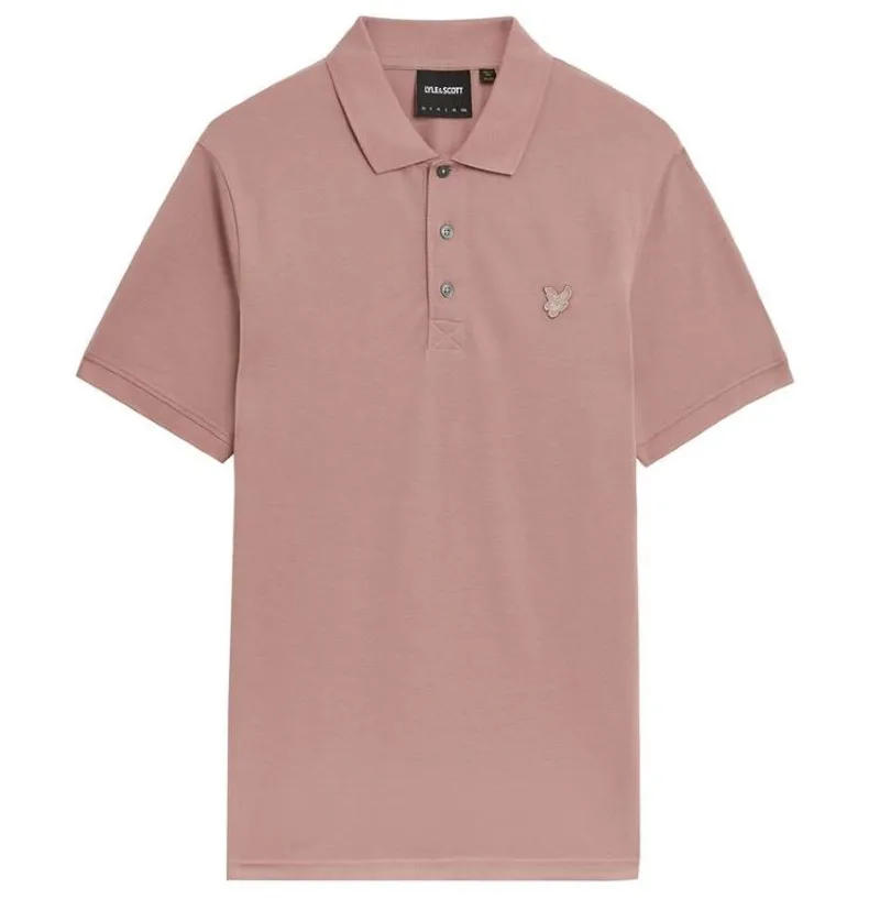 Lyle and Scott Tonal Eagle Polo Shirt - Mountain Thistle