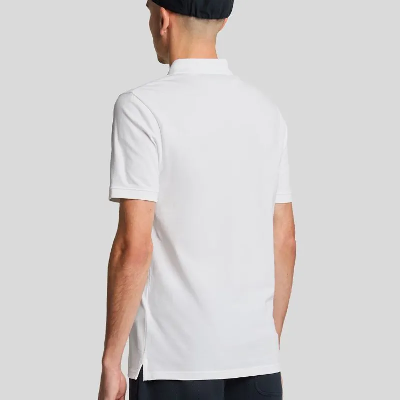 Lyle and Scott Tonal Eagle Polo Shirt - White-1