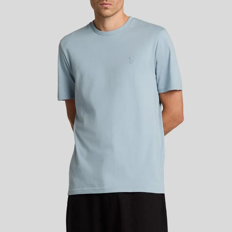 Lyle and Scott Tonal Eagle T-Shirt - Blue Ash-1