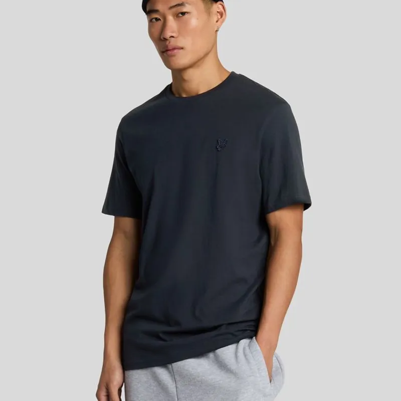 Lyle and Scott Tonal Eagle T-Shirt - Dark Navy-1