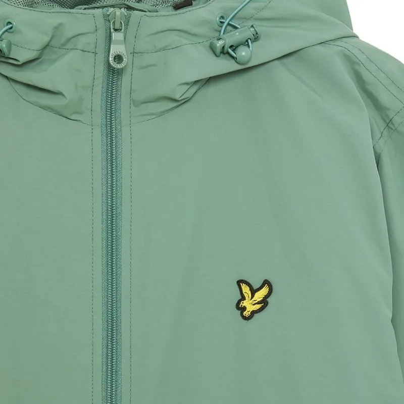 Lyle and Scott Zip Through Hooded Jacket - Agave Green-6