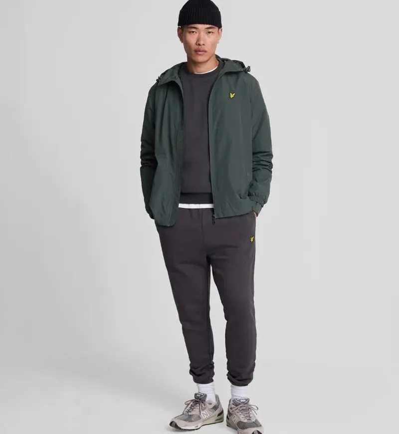 Lyle and Scott Zip Through Hooded Jacket - Gunmetal-1