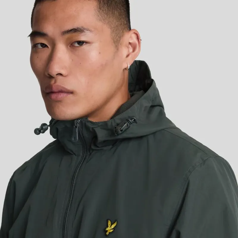 Lyle and Scott Zip Through Hooded Jacket - Gunmetal-3