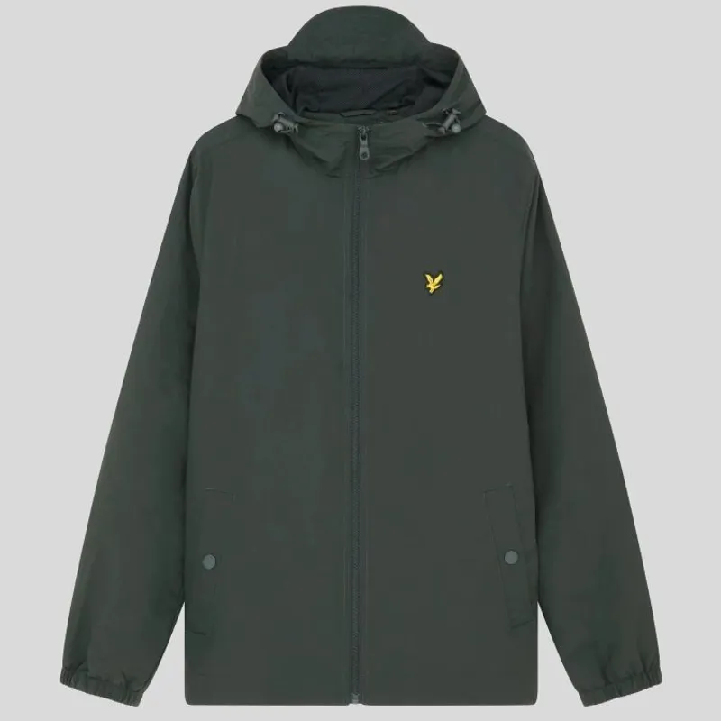 Lyle and Scott Zip Through Hooded Jacket - Gunmetal