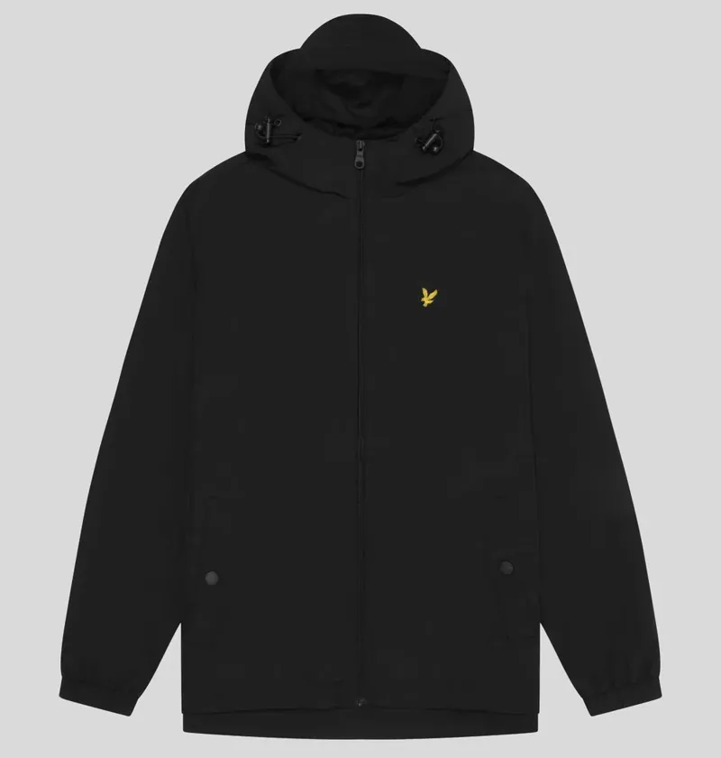 Lyle and Scott Zip Through Hooded Jacket - Jet Black
