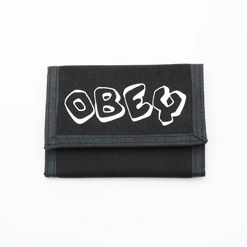 OBEY Block Tri Fold Wallet - Black