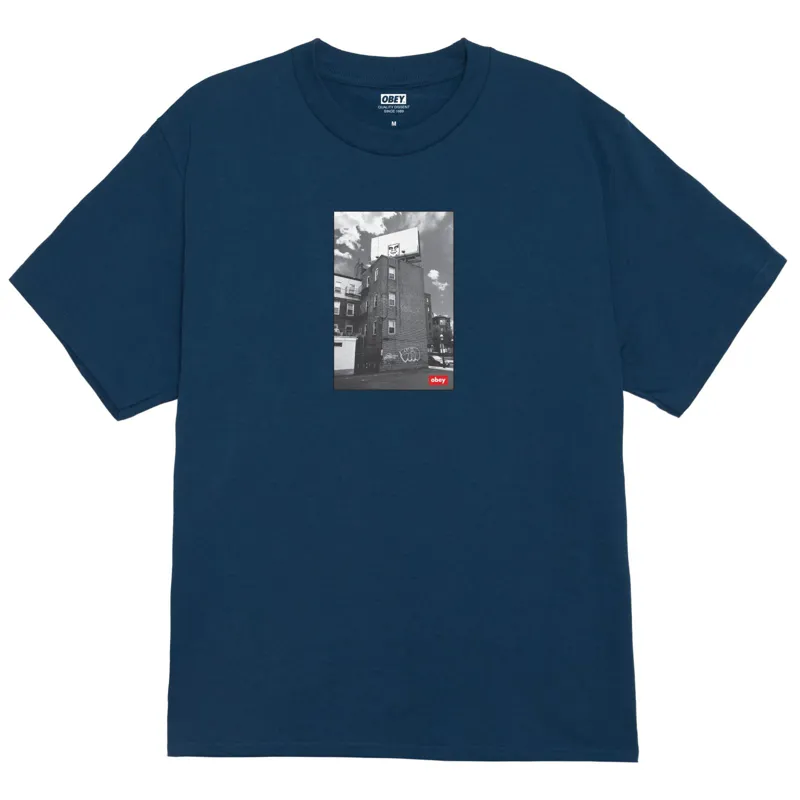 OBEY Boston Billboard T-Shirt - Harbor Blue