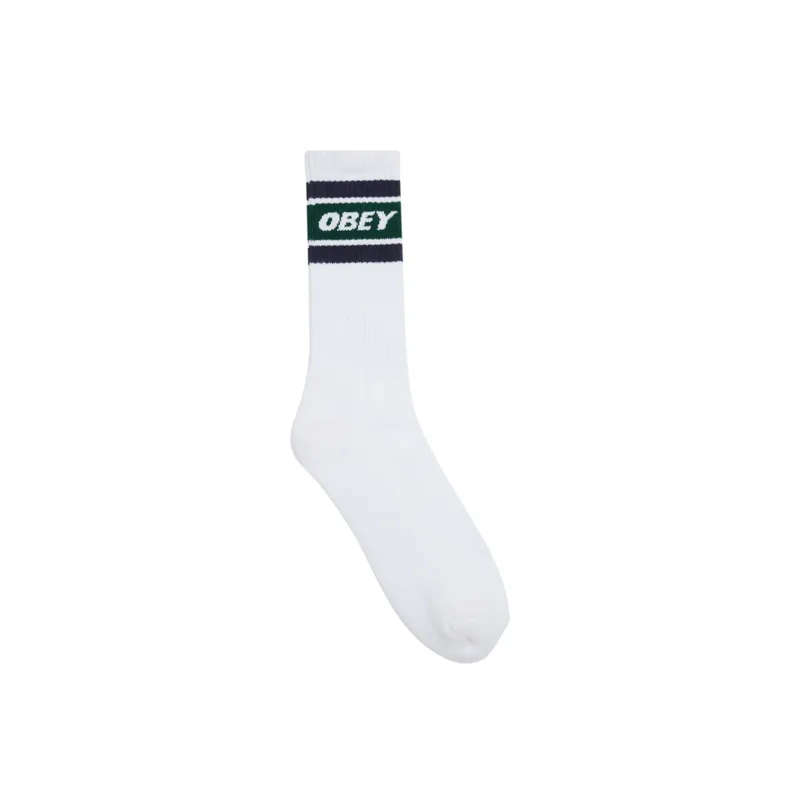 OBEY Cooper II Socks - White/Eden Green