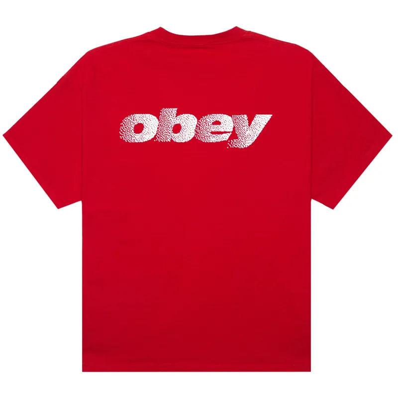 OBEY Diffusion T-Shirt - Pigment Fiery Red-1