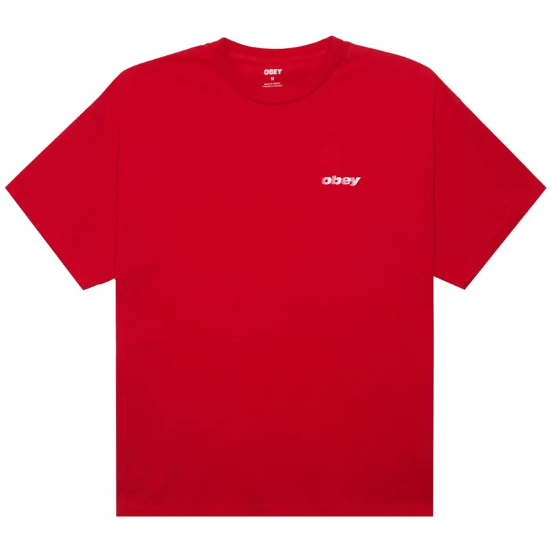 OBEY Diffusion T-Shirt - Pigment Fiery Red