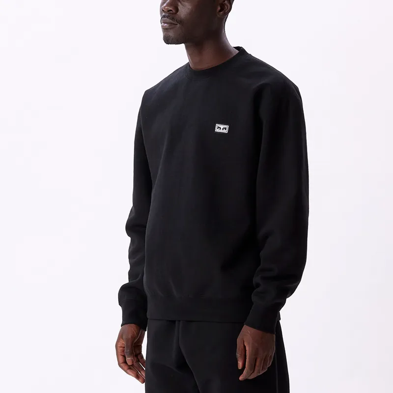 OBEY Established Works Eyes Crew - Black-1