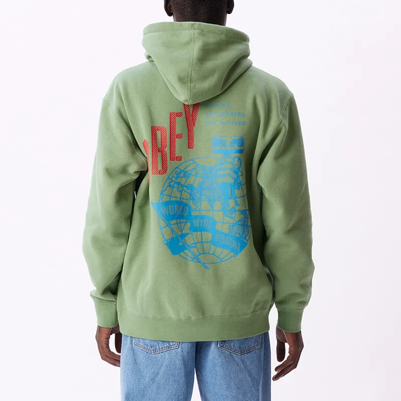 OBEY Hammer Globe Hoodie - Jade-3