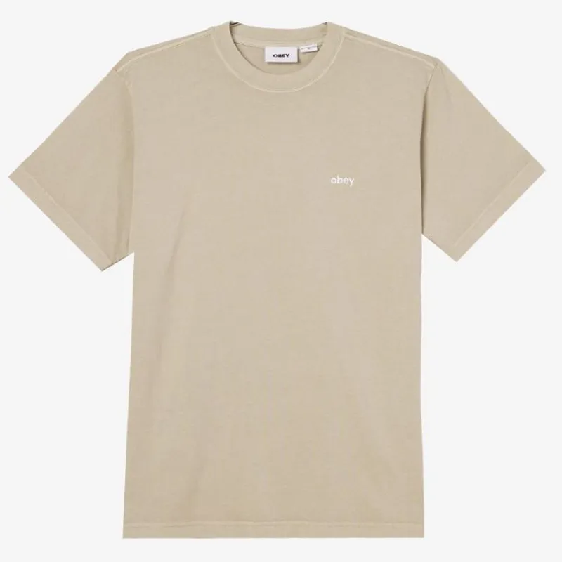 OBEY Lowercase Pigment T-Shirt - Pigment Abbey Stone