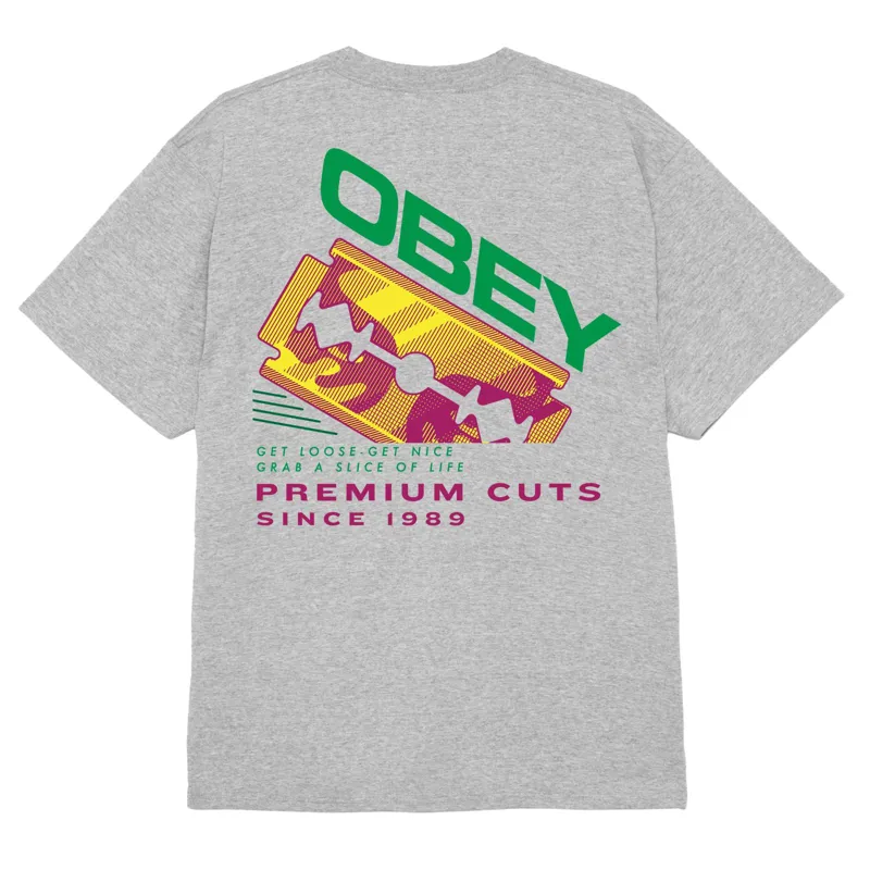 OBEY Razor T-Shirt - Heather Grey