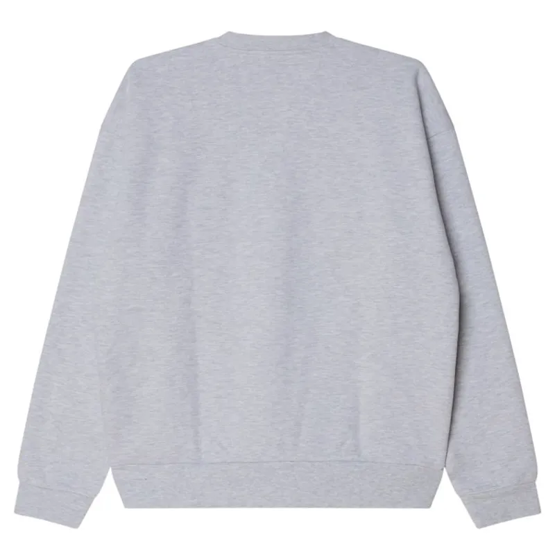 OBEY Tenor Extra Heavy Crew Sweat - Ash Grey-1