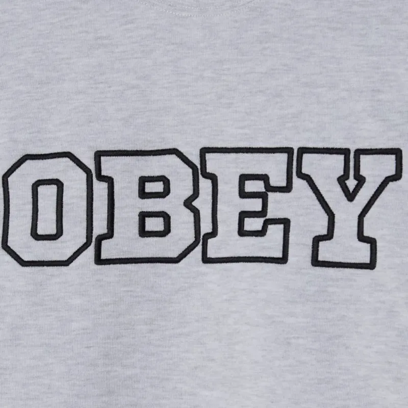 OBEY Tenor Extra Heavy Crew Sweat - Ash Grey-2
