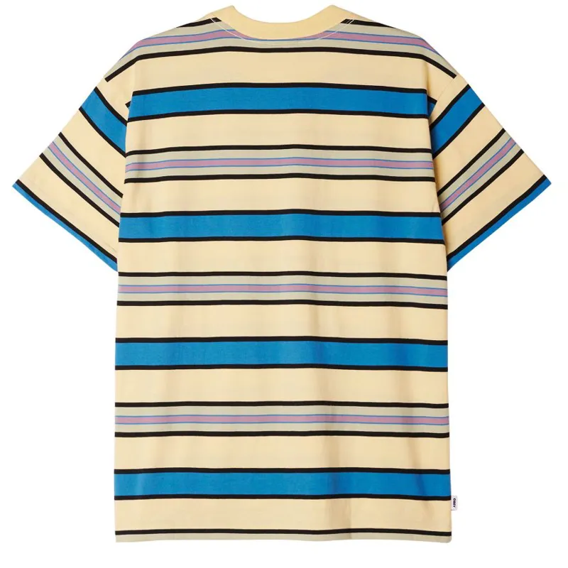 OBEY Valencia Stripe T-Shirt - Butter Multi-1