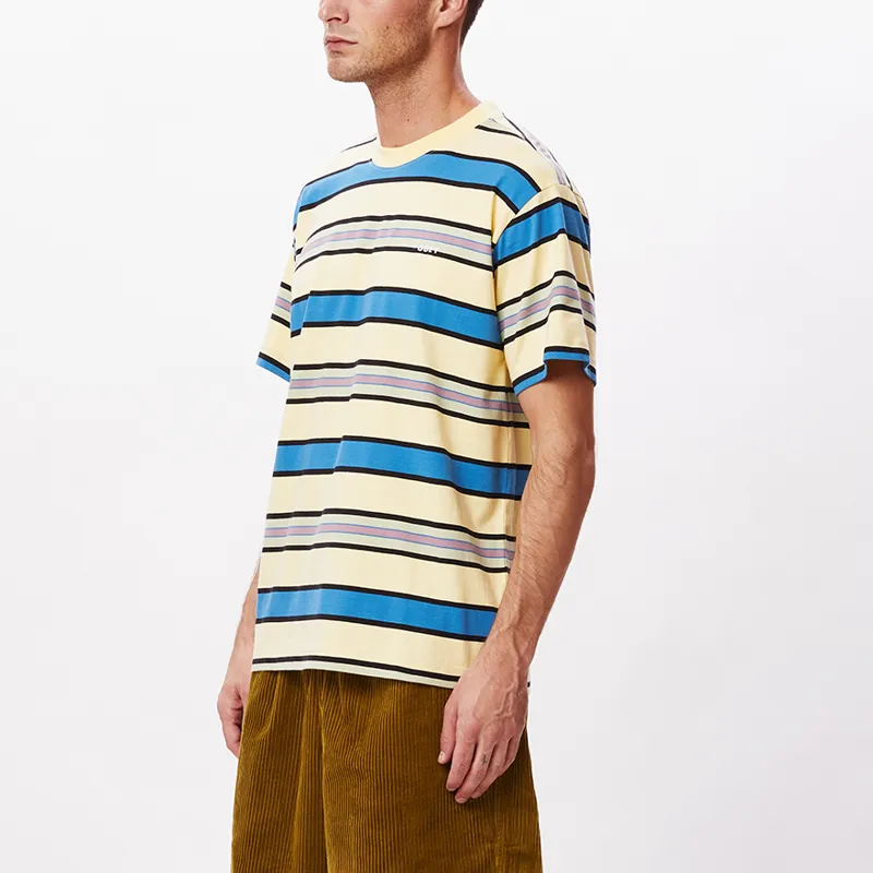 OBEY Valencia Stripe T-Shirt - Butter Multi-3
