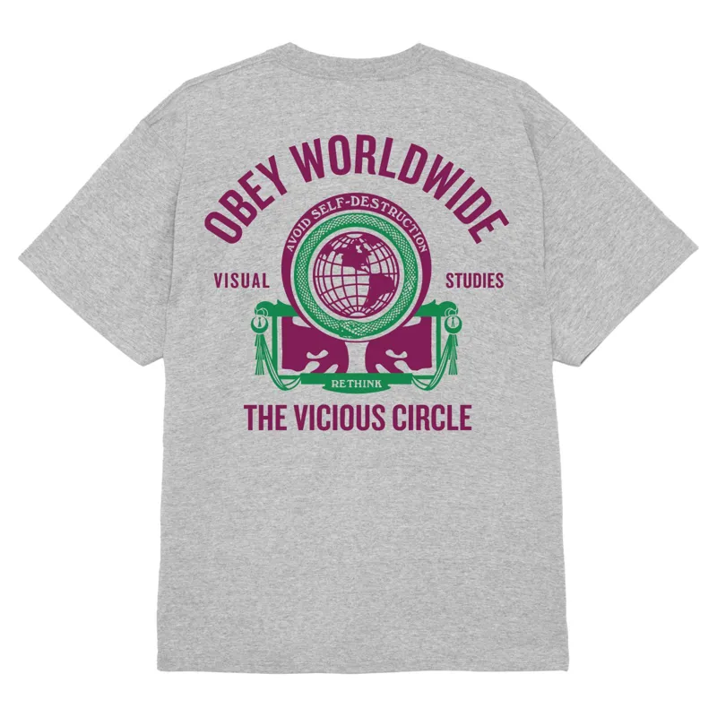 OBEY Vicious Circle T-Shirt - Heather Grey-1