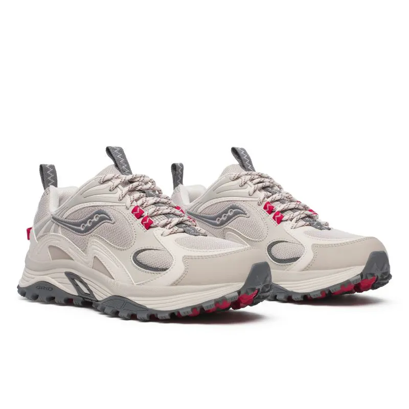 Saucony Grid Aura X - Dove/Red-1