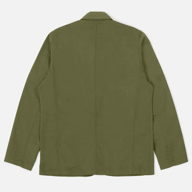 Universal Works Bakers Jacket - Olive Green-1