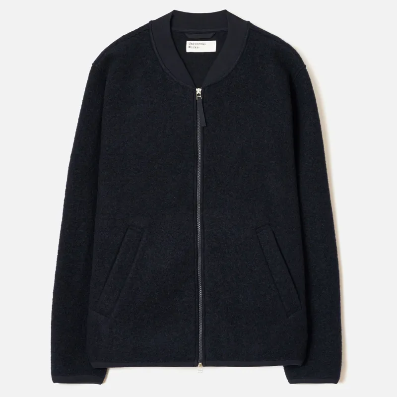 Universal Works Zip Bomber Jacket - Navy