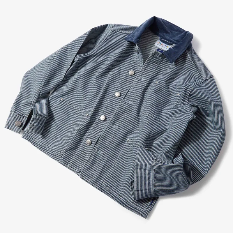 Uskees 3058 Founders Jacket - Blue Railroad Hickory-6