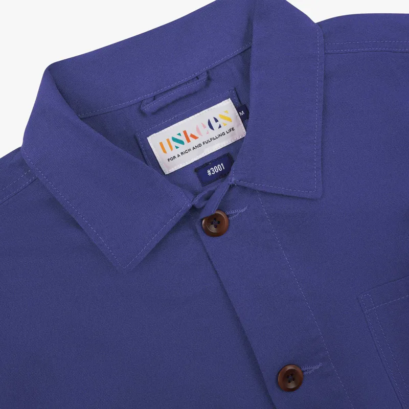 Uskees 3001 Overshirt - Ultra Blue-2