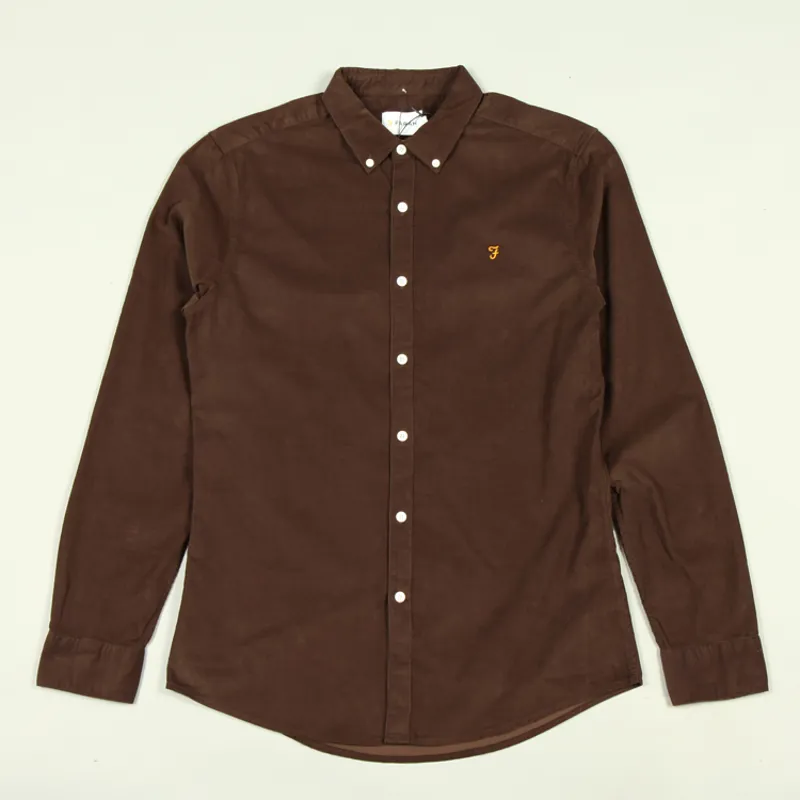 Farah Fontella Cord Shirt - Farah Chocolate
